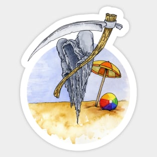 Death's A Beach Sticker